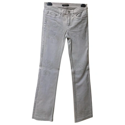 Pre-owned Roberto Cavalli Straight Pants In Grey