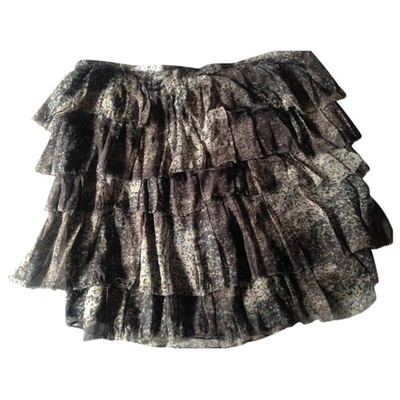 Pre-owned Joseph Silk Mini Skirt In Grey
