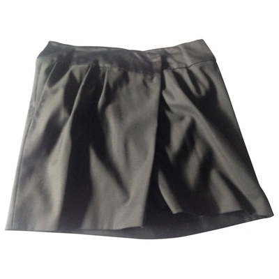 Pre-owned Joseph Wool Mini Skirt In Black