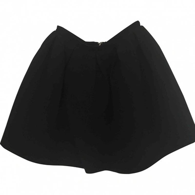 Pre-owned Carven Wool Mini Skirt In Black