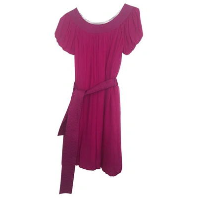 Pre-owned Catherine Malandrino Silk Mini Dress In Pink