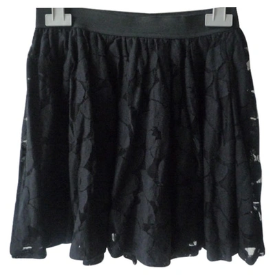 Pre-owned American Retro Lace Skirt In Black