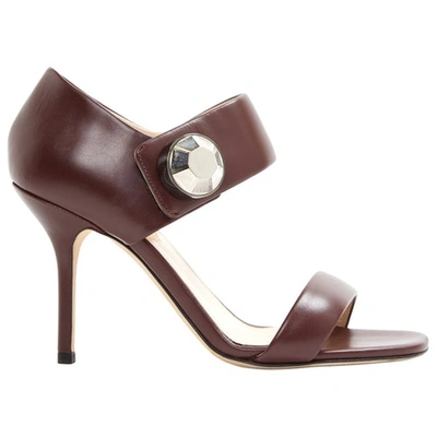 Pre-owned Christopher Kane Leather Heels In Burgundy