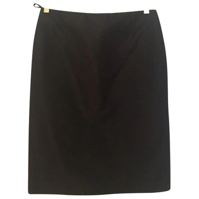 Pre-owned Alexander Mcqueen Silk Mid-length Skirt In Black