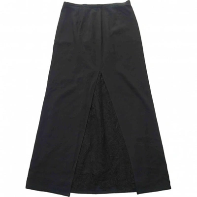 Pre-owned Valentino Maxi Skirt In Black