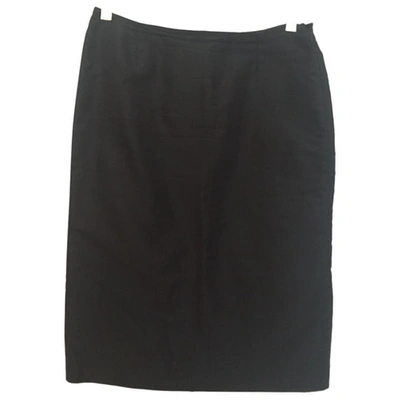 Pre-owned Alexander Mcqueen Silk Mid-length Skirt In Black