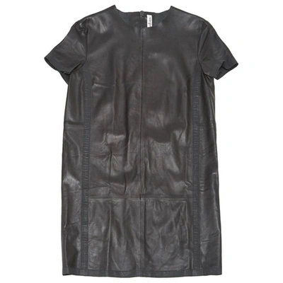 Pre-owned Acne Studios Leather Mid-length Dress In Black
