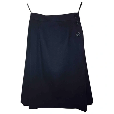 Pre-owned Saint Laurent Wool Skirt Suit In Blue