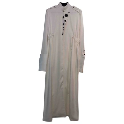 Pre-owned Ellery Silk Mid-length Dress In White