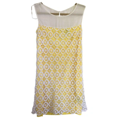 Pre-owned Vince Camuto Yellow Cotton Dress