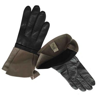 Pre-owned Maison Fabre Leather Gloves