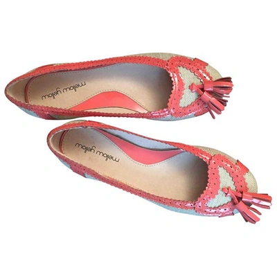 Pre-owned Mellow Yellow Leather Ballet Flats In Pink