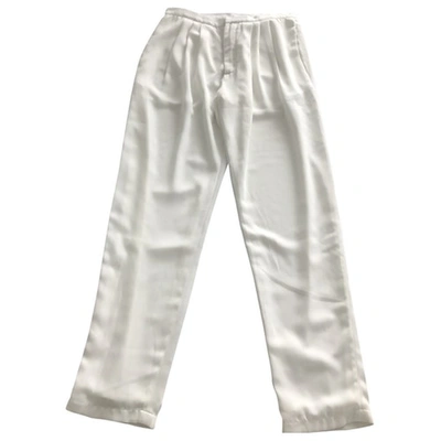 Pre-owned Band Of Outsiders Straight Pants In White