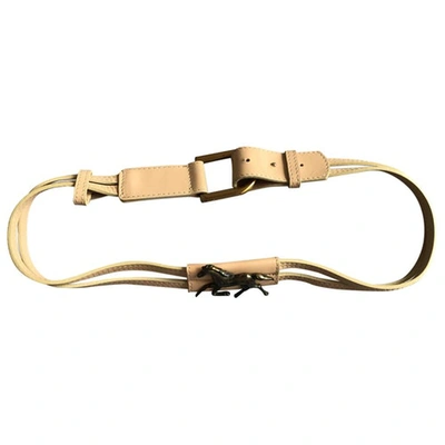 Pre-owned Chloé Leather Belt In Beige