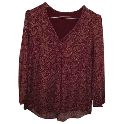 Pre-owned Comptoir Des Cotonniers Burgundy Polyester Top