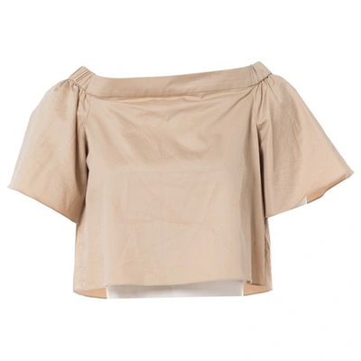 Pre-owned Tibi Beige Cotton Top