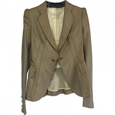 Pre-owned Aquilano Rimondi Silk Short Vest In Gold