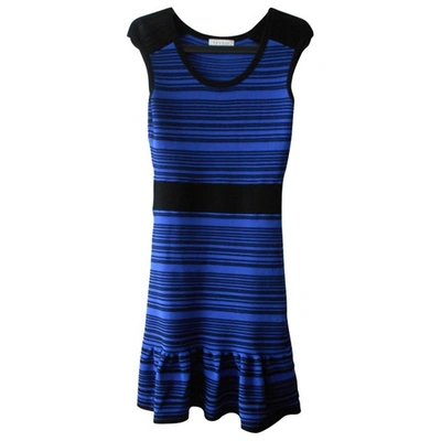 Pre-owned Sandro Mini Dress In Blue