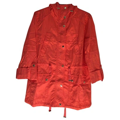 Pre-owned Michael Kors Trench Coat In Red