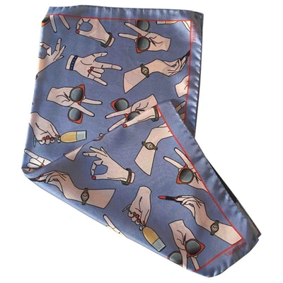 Pre-owned Trussardi Silk Handkerchief In Multicolour