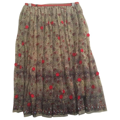 Pre-owned Tsumori Chisato Silk Mid-length Skirt In Multicolour
