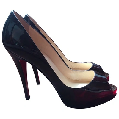 Pre-owned Christian Louboutin Very Privé Patent Leather Heels In Red