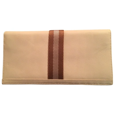 Pre-owned Bally Leather Wallet In White