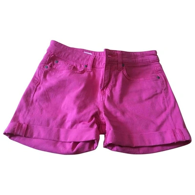Pre-owned Tommy Hilfiger Pink Cotton Shorts