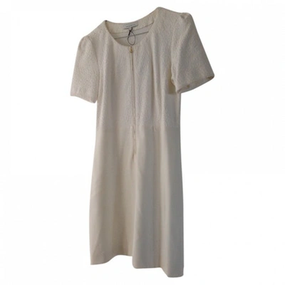 Pre-owned Sandro White Dress In Ecru