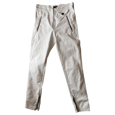 Pre-owned Isabel Marant Slim Pants In White