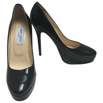 Pre-owned Jimmy Choo Patent Leather Heels In Black