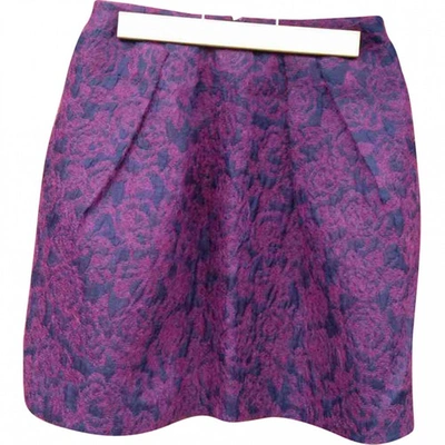 Pre-owned Viktor & Rolf Silk Mini Skirt In Purple