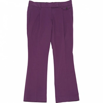 Pre-owned Prada Straight Pants In Purple