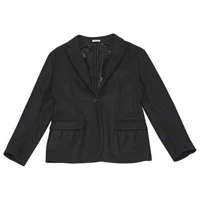 Pre-owned Miu Miu Wool Jacket In Black