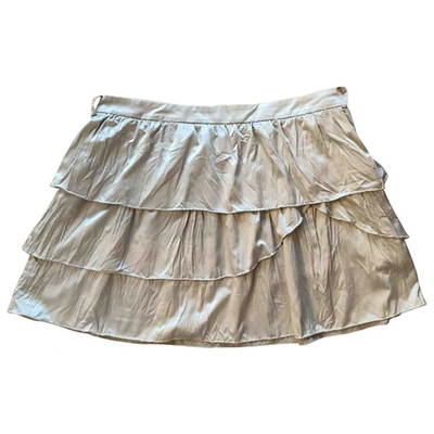 Pre-owned Patrizia Pepe Silk Mini Skirt In Grey