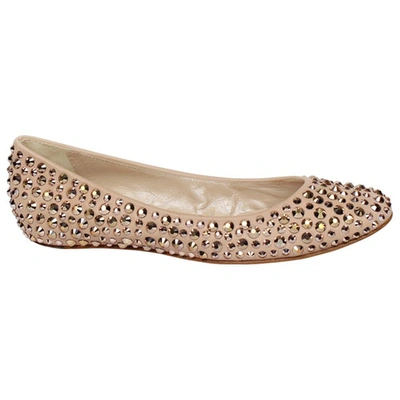 Pre-owned Casadei Leather Flats In Pink