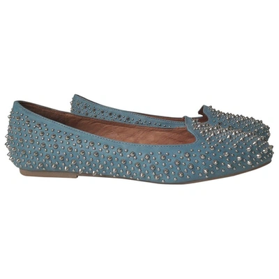 Pre-owned Jeffrey Campbell Leather Flats In Blue