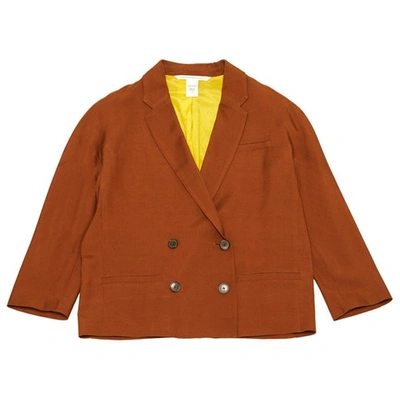 Pre-owned Diane Von Furstenberg Silk Short Vest In Brown