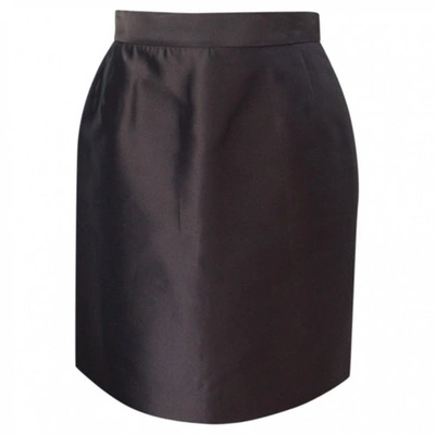 Pre-owned Dolce & Gabbana Silk Mid-length Skirt In Brown