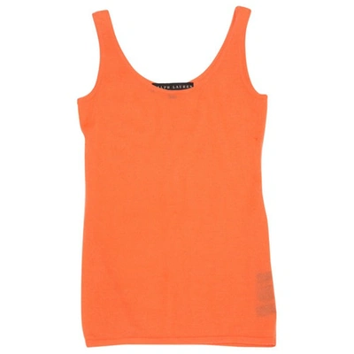 Pre-owned Polo Ralph Lauren Cashmere Vest In Orange