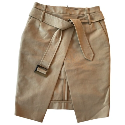 Pre-owned Barbara Bui Mid-length Skirt In Camel