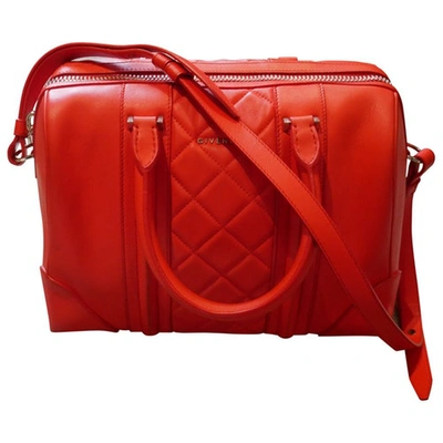 Pre-owned Givenchy Lucrezia Leather Handbag In Red