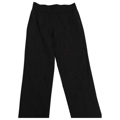 Pre-owned Maje Wool Straight Pants In Grey