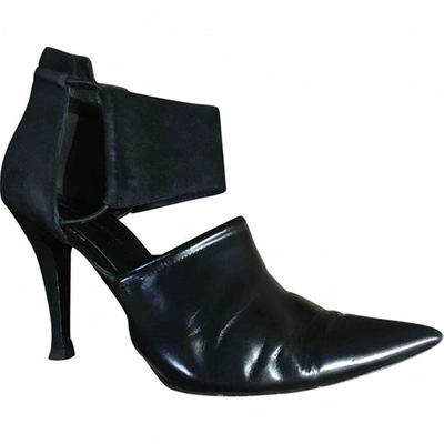 Pre-owned Alexander Wang Leather Heels In Black