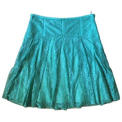 Pre-owned Pinko Mini Skirt In Green