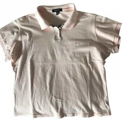Pre-owned Burberry Pink Cotton Top