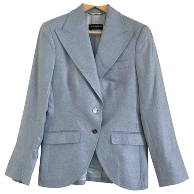 Pre-owned Dolce & Gabbana Blue Viscose Jacket
