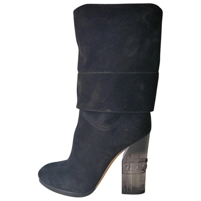 Pre-owned Casadei Boots In Black