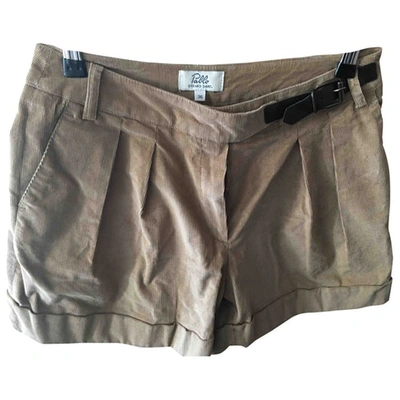 Pre-owned Gerard Darel Camel Synthetic Shorts