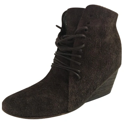Pre-owned Marsèll Lace Up Boots In Brown